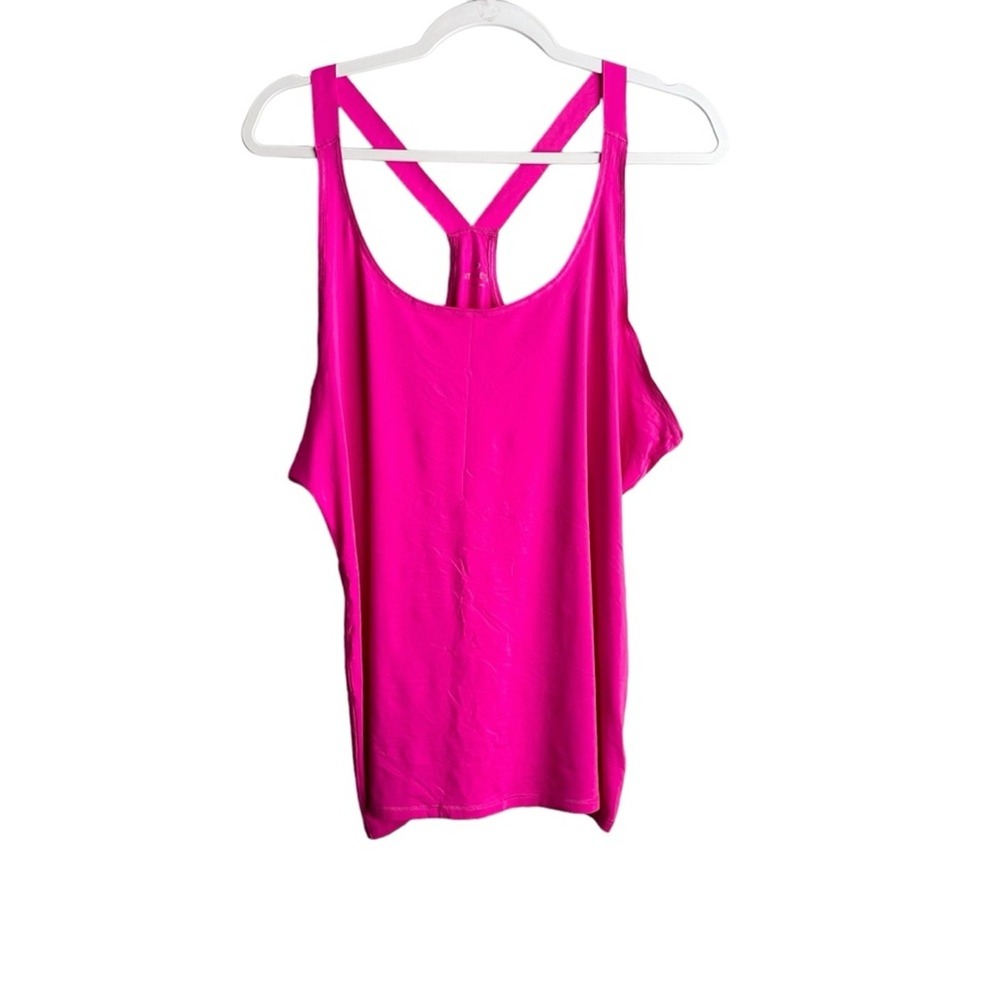 Athleta Rally Up Tank Women's XL Hot Pink Stretch Breathable Workout Yoga‎